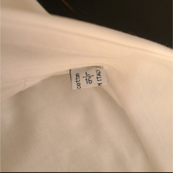 Brioni Men's White Pleated Tuxedo Shirt Made Italy Size L 16 French cuffs white - Picture 4 of 12